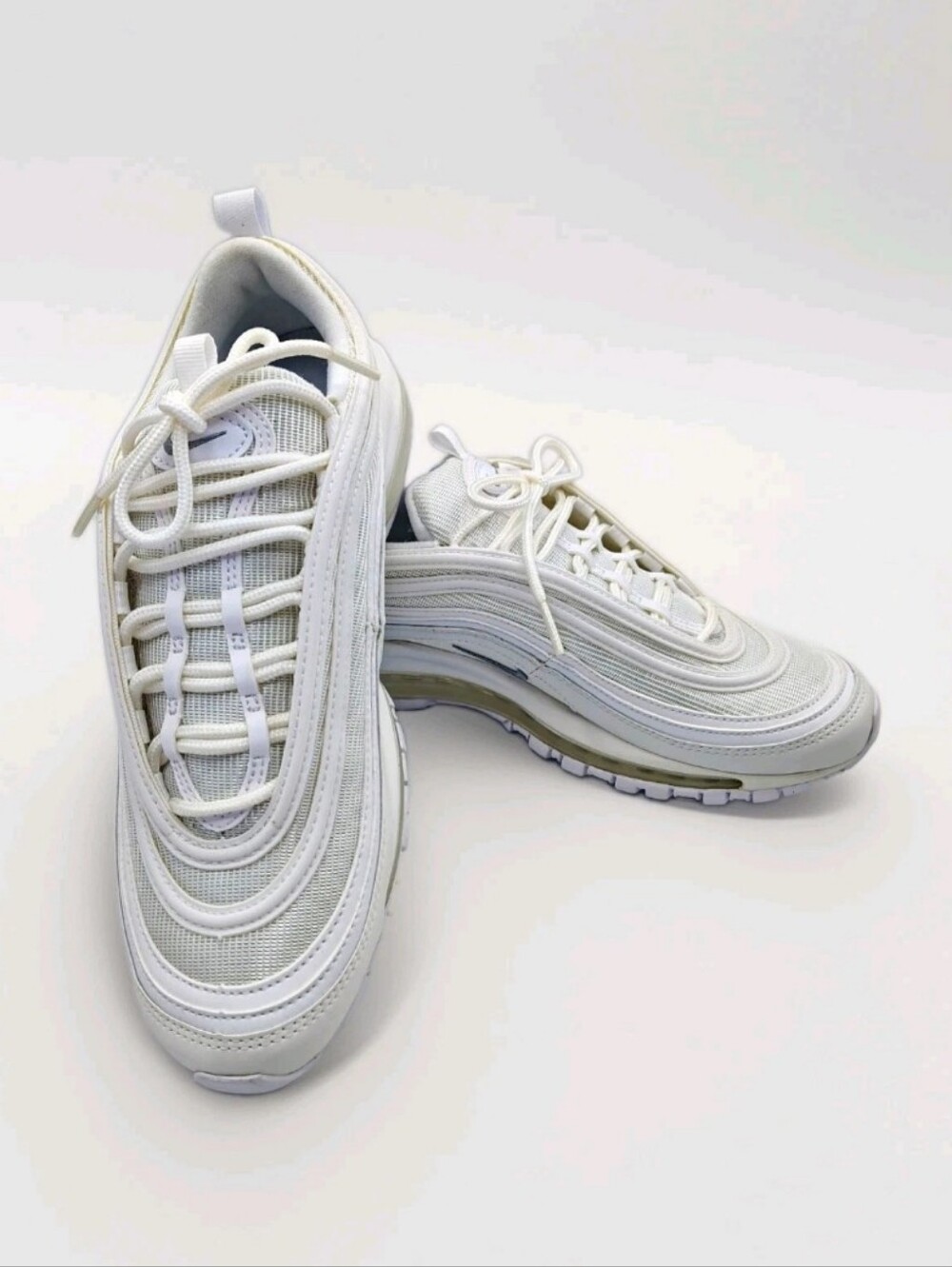 Nike Air Max 97 Triple White Wolf Grey Men’s Shoes 921826-101 New No Box Size 8